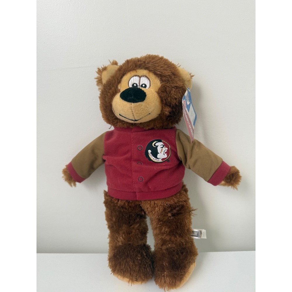 Toy Factory Florida State Seminoles Varsity Bear FSU Plush Brown 13.5 inch NWT
